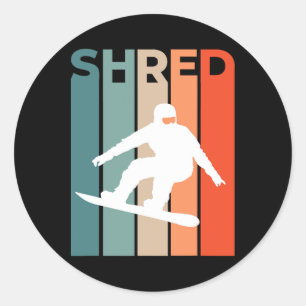 Adesivo Shred Snowboarder Snowboard Snowboard Retro Vin