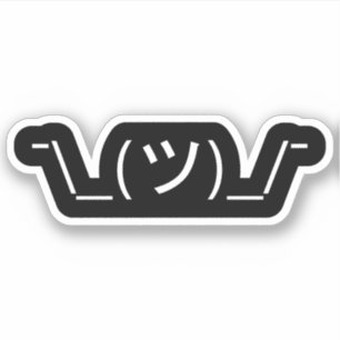 Adesivo Shrug Emoticon ¯\_(ツ)_/ movimento Japonês Kaomoji