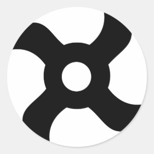 Adesivo shuriken a estrela preta do ninja