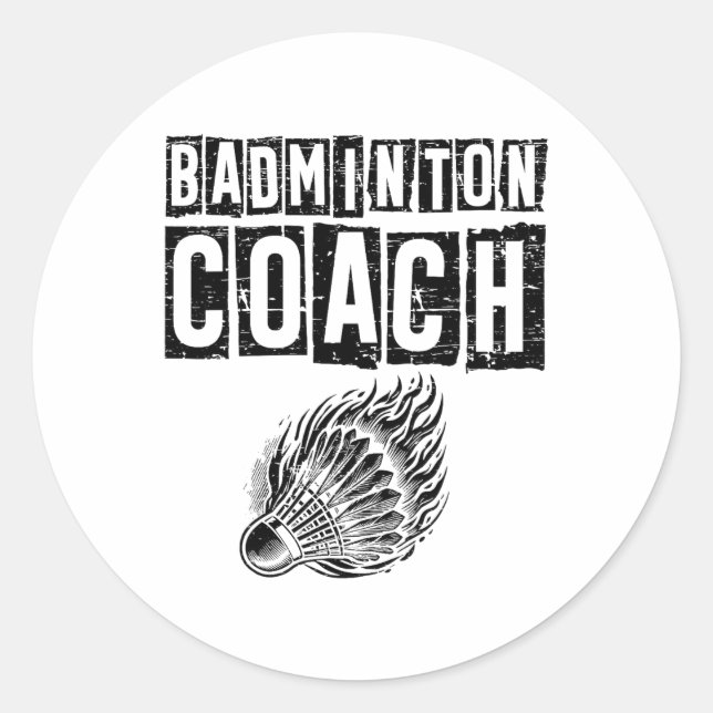 Adesivo Shuttle Jogador de Badminton com preguiça (Frente)