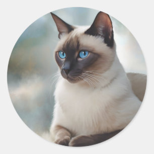 Adesivo Siamese Cat 749 Arte digital