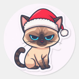 Adesivo Siamese cat christmas