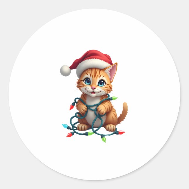 Adesivo Siamese Cat Christmas V-Neck (3) (Frente)