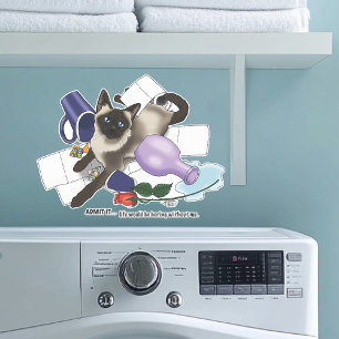 Adesivo Siamese Cat Mishead Funny