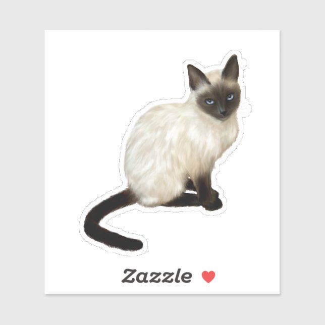 Adesivo Siamese Cat Sticker (Folha)
