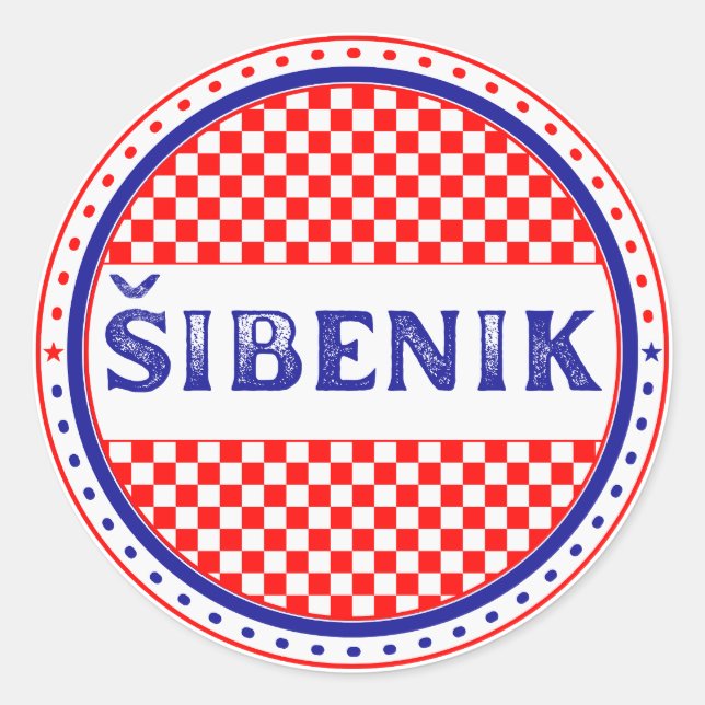 Adesivo Šibenik City Pride Emblem – Croatian Identity (Frente)
