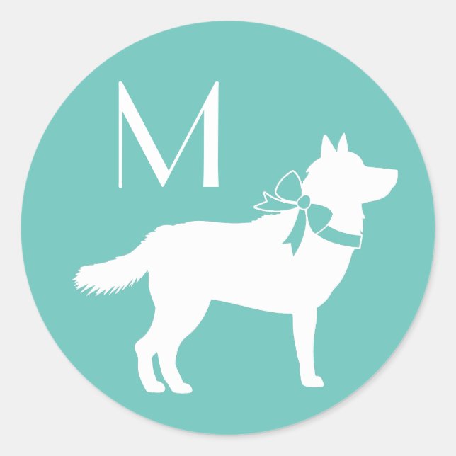 Adesivo Siberian Husky Dog Puppy Malamut (Frente)