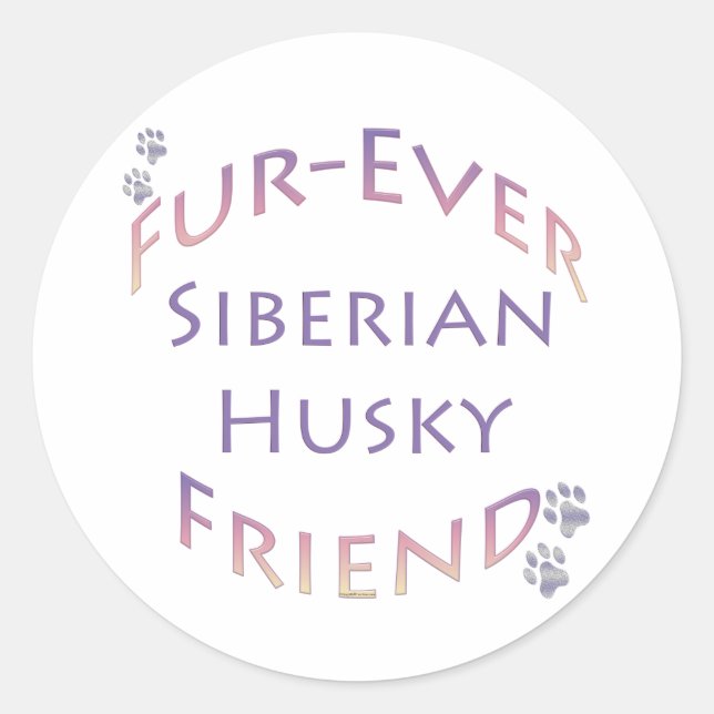 Adesivo Siberian Husky Fuere Friend (Frente)