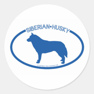 Adesivo Siberian Husky Silhouette Sticker