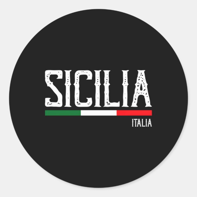 Adesivo Sicilia Flag Sicily Palermo Itália (Frente)