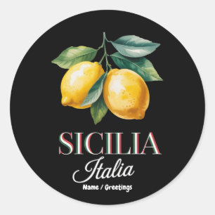 Adesivo Sicília Itália Orgulhosamente Siciliano Limões Ita