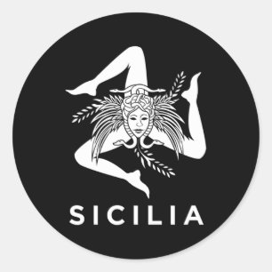 Adesivo Sicilian Pride Sicilia Sicilia Sicilian Flag Trina