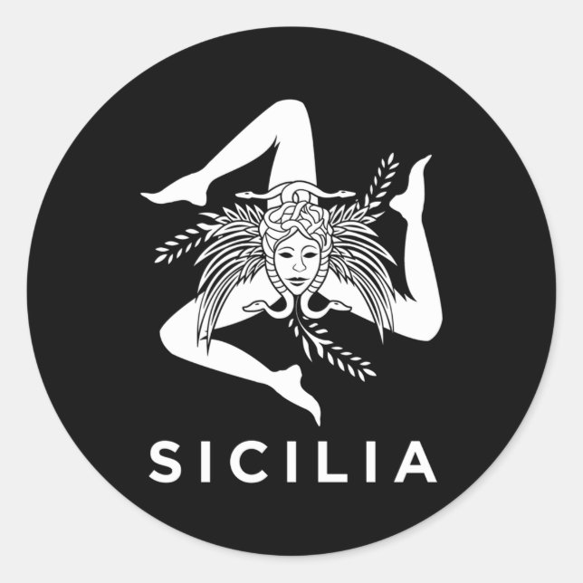 Adesivo Sicilian Pride Sicilia Sicilia Sicilian Flag Trina (Frente)