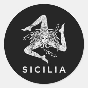 Adesivo Sicilian Pride Sicilia Sicilia Sicilian Flag Trina