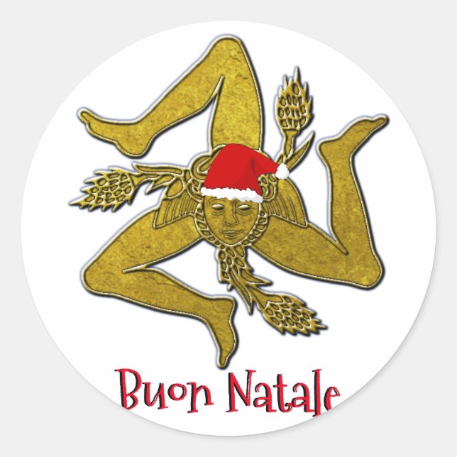 Adesivo Siciliana Christmas Trinacria (Frente)