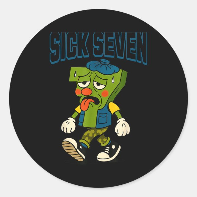 Adesivo Sick Seven 67 Halloween Costume For Pular Design  (Frente)