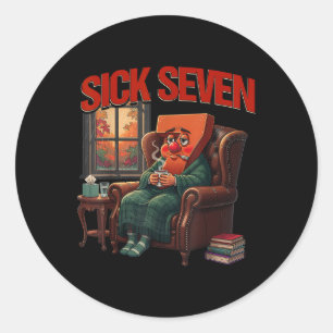 Adesivo Sick Seven 67 Meme Fantasia de Halloween Engraçado