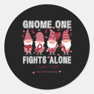 Adesivo Sickle Cell Awarness Gnomo Uma Luta Sozinha