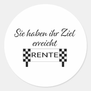 Adesivo Sie haben ihren Ziel erreicht Rente