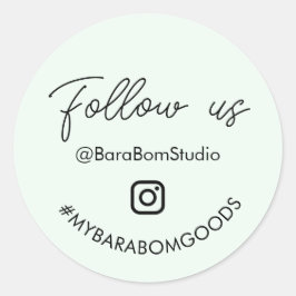 Adesivo Siga-nos no Instagram Package Sticker