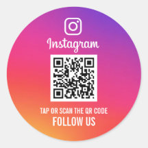 Siga o código QR do Instagram Social Media