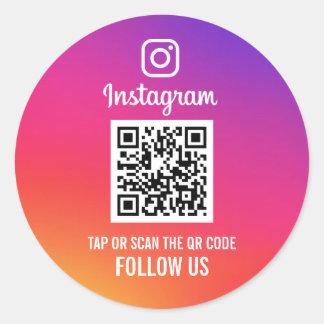 Adesivo Siga o código QR do Instagram Social Media