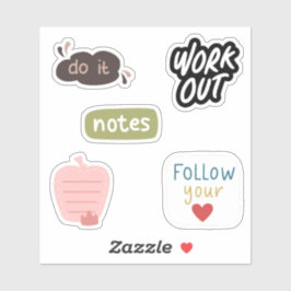 Adesivo Siga suas letras bonitinhas cardíacas Scrapbooboob