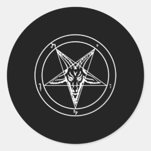 Adesivo Sigil Baphomet Pentagram Occult Cabeça Satânica de