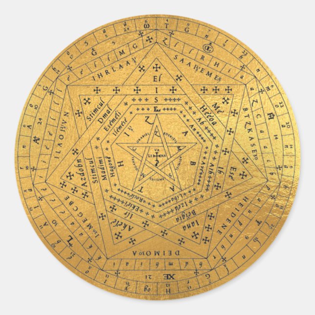 Adesivo Sigillum Dei Seal de Deus Angelic John Dee Diagram (Frente)