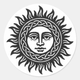Adesivo Sigilo do Rosto Solar – Emblema do Sol Negro