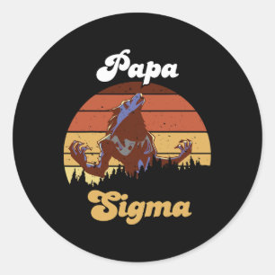 Adesivo Sigma Papa Lobo Correspondência Tribu Lobos Acampa