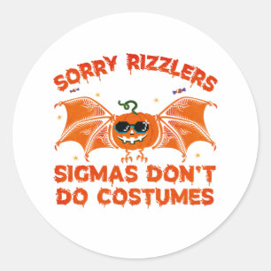 Adesivo Sigmas Engraçados Não Façam Figurinos no Halloween