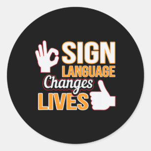 Adesivo Sign Language Changes Livres ASL Interpreter Deaf