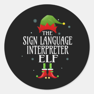 Adesivo Sign Language Interpreter Elf Matching Family Grou