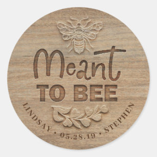 Adesivo Significado à abelha - casamento rústico do paí