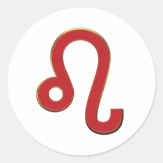 Adesivo Signo do Zodíaco LEO Julho Agosto Astrologia Anive (Frente)