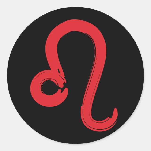 Adesivo Signo Zodíaco LEO Vermelho Julho Agosto Astrologia (Frente)