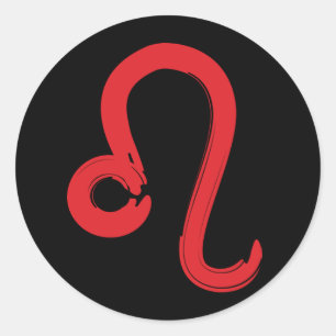 Adesivo Signo Zodíaco LEO Vermelho Julho Agosto Astrologia