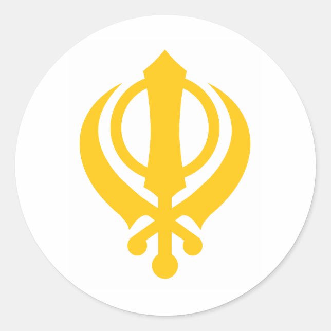 Adesivo Sikh Khanda Dourado (Frente)