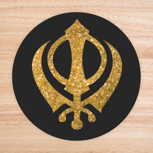 Adesivo Sikh Khanda "Sem medo e livre"