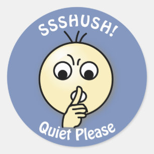 Adesivo Silêncio de Ssshush por favor