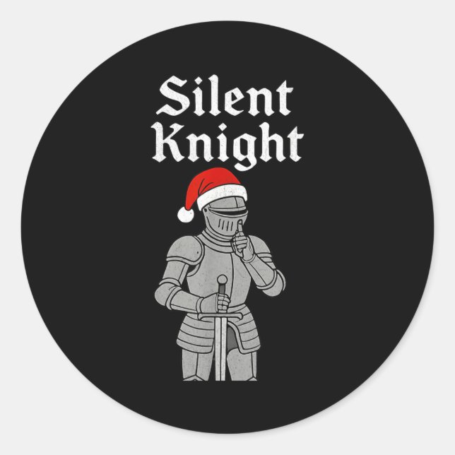 Adesivo Silent Santa Knight Christmas Holiday Xmas Theme M (Frente)