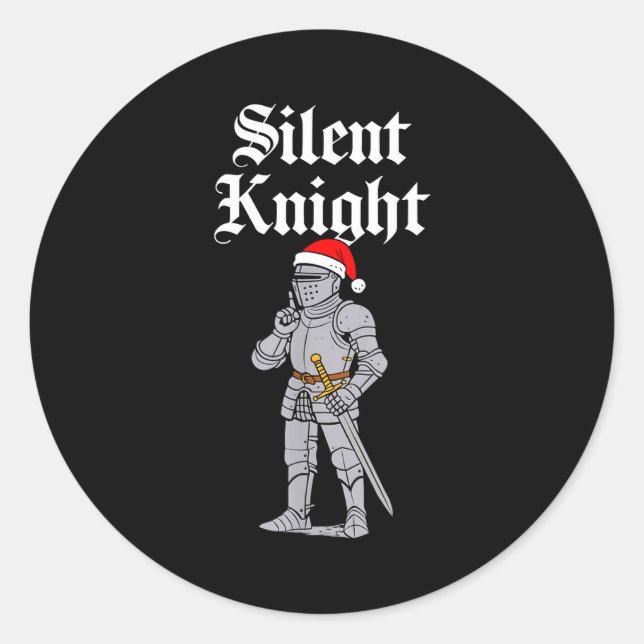 Adesivo Silent Santa Knight Christmas Medieval Costume Men (Frente)