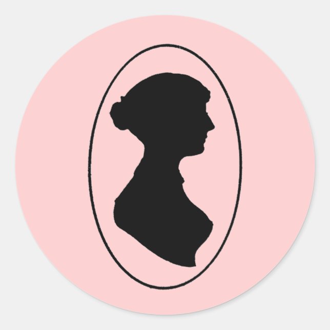 Adesivo Silhouette de Jane Austen (Frente)