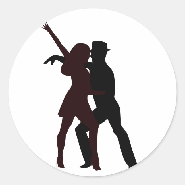 Adesivo Silhouette de Salsa Dancers (Frente)