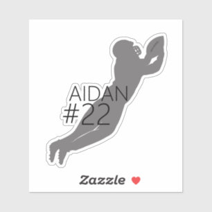 Adesivo Silhouette do jogador de futebol