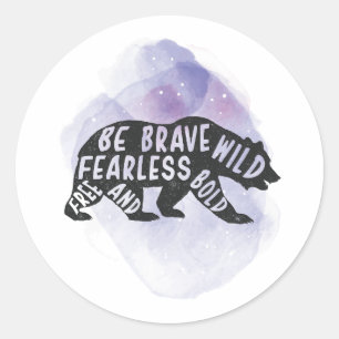 Adesivo Silhouette do Urso de Florestas Montanhosas