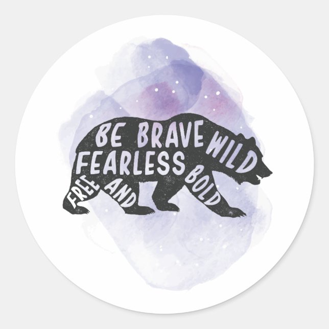 Adesivo Silhouette do Urso de Florestas Montanhosas (Frente)