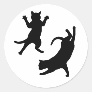 Adesivo Silhouette Gato Engraçado