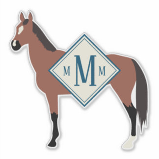 Adesivo Silhouette Horse de Bay Akhal, Monogramada Persona
